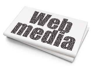 Image showing Web development concept: Web Media on Blank Newspaper background