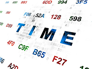 Image showing Timeline concept: Time on Digital background
