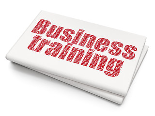 Image showing Education concept: Business Training on Blank Newspaper background