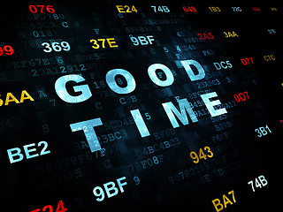 Image showing Time concept: Good Time on Digital background