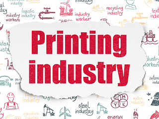 Image showing Manufacuring concept: Printing Industry on Torn Paper background