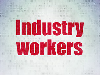 Image showing Industry concept: Industry Workers on Digital Paper background
