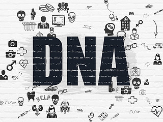 Image showing Health concept: DNA on wall background