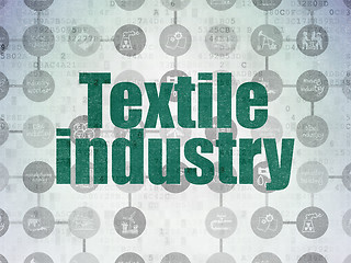 Image showing Industry concept: Textile Industry on Digital Paper background