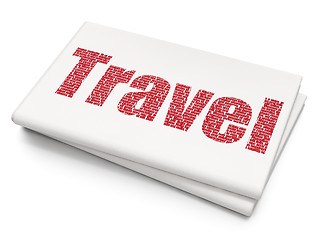 Image showing Vacation concept: Travel on Blank Newspaper background