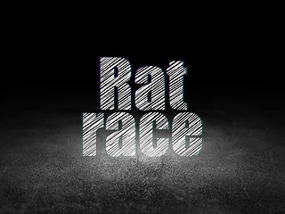 Image showing Politics concept: Rat Race in grunge dark room