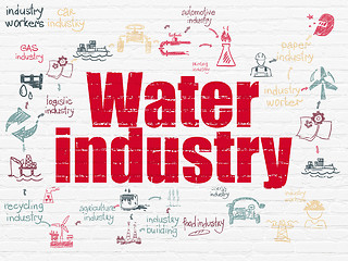 Image showing Industry concept: Water Industry on wall background