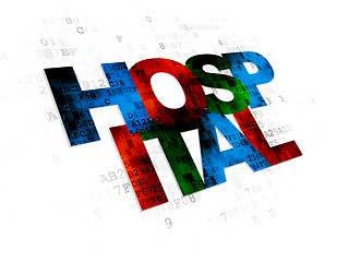 Image showing Health concept: Hospital on Digital background