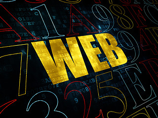 Image showing Web development concept: Web on Digital background