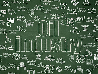 Image showing Manufacuring concept: Oil Industry on School Board background