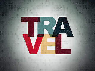 Image showing Travel concept: Travel on Digital Paper background