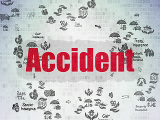 Image showing Insurance concept: Accident on Digital Paper background