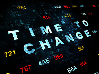 Image showing Timeline concept: Time to Change on Digital background