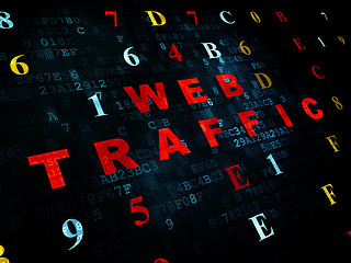 Image showing Web design concept: Web Traffic on Digital background