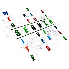 Image showing Web design concept: word Server in solving Crossword Puzzle