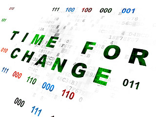 Image showing Timeline concept: Time for Change on Digital background