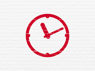 Image showing Time concept: Clock on wall background