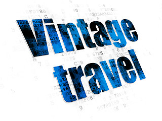 Image showing Vacation concept: Vintage Travel on Digital background