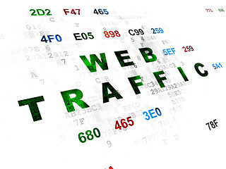 Image showing Web development concept: Web Traffic on Digital background