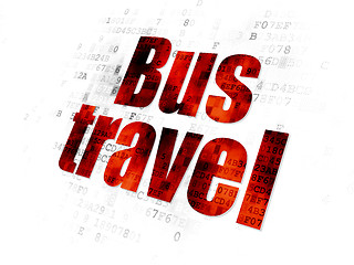 Image showing Travel concept: Bus Travel on Digital background