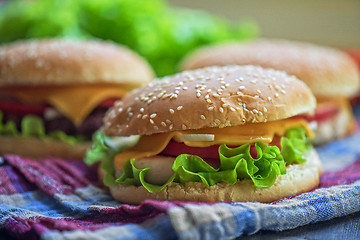 Image showing home made burgers