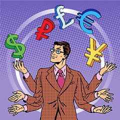 Image showing businessman juggling money business concept