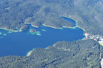 Image showing View to lake Eibsee