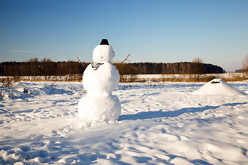 Image showing high snowman