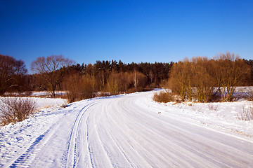 Image showing  road winter