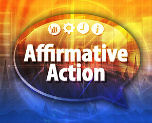 Image showing Affirmative action Business term speech bubble illustration
