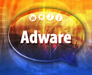 Image showing Adware Business term speech bubble illustration