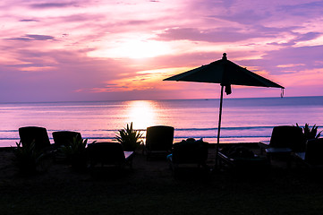 Image showing Twilight Sunset Beach