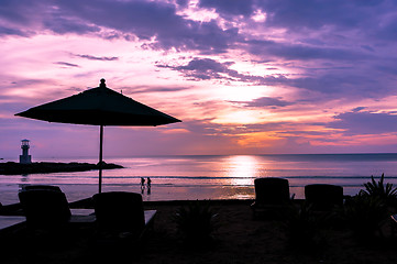 Image showing Twilight Sunset Beach