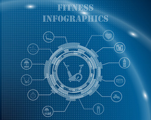 Image showing Fitness Infographic Template