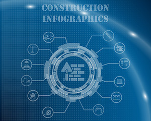 Image showing Construction Infographic Template