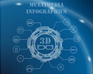 Image showing Multimedia Infographic Template