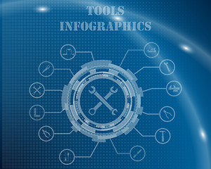 Image showing Tools Infographic Template