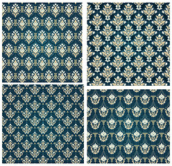 Image showing Colorful Seamless Damask Set