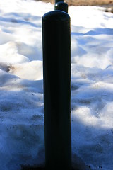 Image showing Pole in the snow