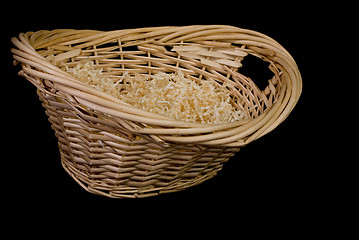 Image showing Wicker Basket With Bedding