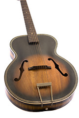 Image showing Angled Guitar Body, White Iso