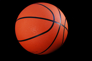 Image showing Basketball, Black Isolated