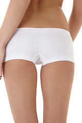 Image showing healthy back in white panties