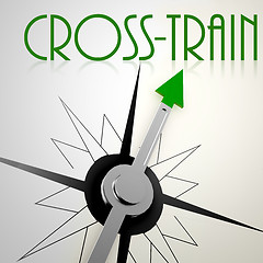 Image showing Cross train on green compass