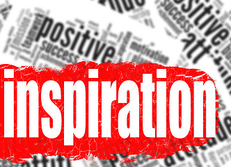 Image showing Word cloud inspiration business sucess concept