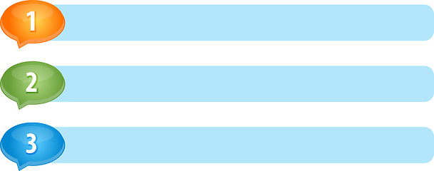Image showing Speech List Three blank business diagram illustration
