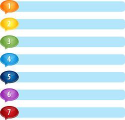 Image showing Speech List Seven blank business diagram illustration