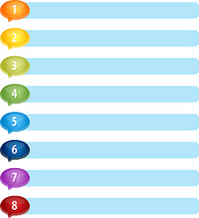 Image showing Speech List Eight blank business diagram illustration