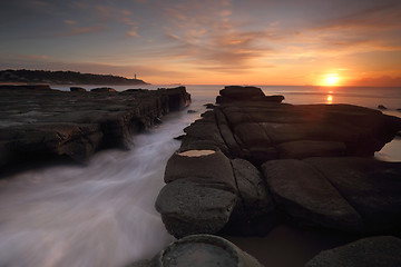Image showing Sunrise at Soldiers Point Norah Head