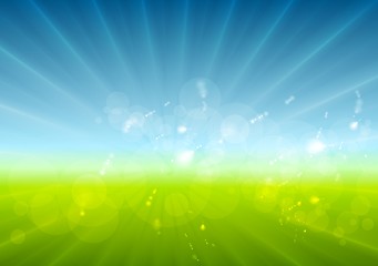 Image showing Abstract sunny landscape vector background